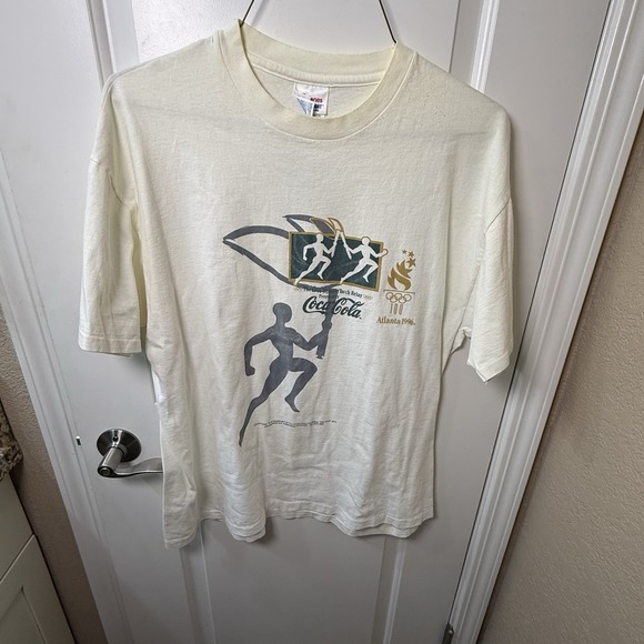 Hanes Other - Vintage 1996 Atlanta Olympics Coca-Cola Torch Relay T Shirt USA Hanes XL